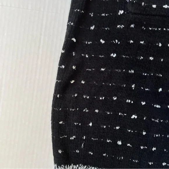 Neiman Marcus M Black White Open Cardigan Sweater - Picture 5 of 15